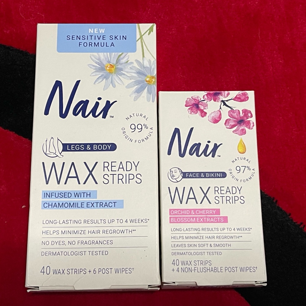 NAIR HAIR WAX READY STRIPS for Legs, Body, Face and Bikini
